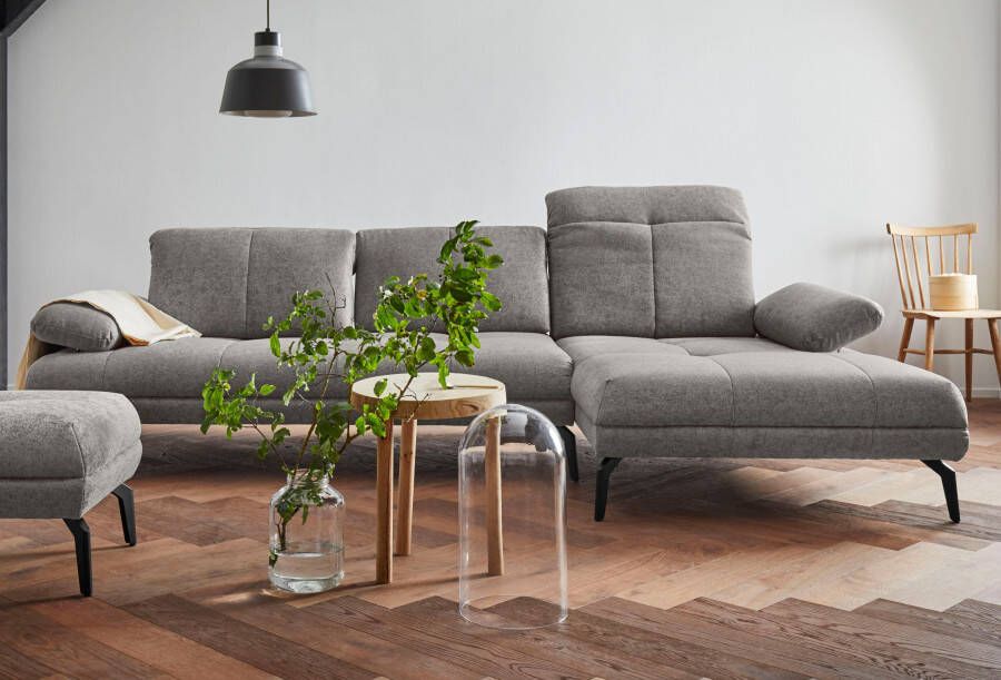 Andas Hoekbank Stenlille Multifunctionele sofa L-vorm incl. verstelbare zitdiepte hoofdbord en armleuning