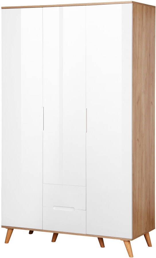 Andas Kledingkast Lund slaapkamerkast bestseller in Scandinavisch design Kledingkast met premium binneninrichting breedte 120 cm