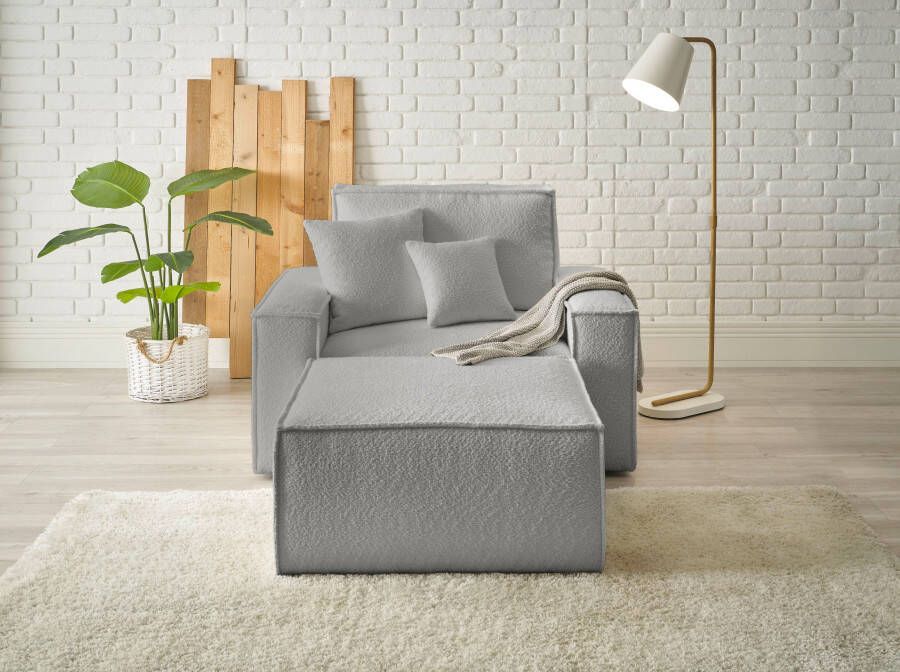 Andas Loveseat Finnley Loveseat en hocker als set passend bij de bekleding-serie Finnley (2-delig)