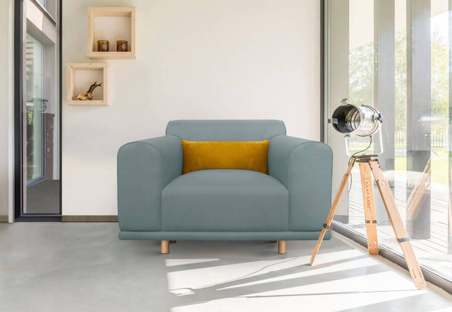 Andas Loveseat Maroon stoel in een scandinavisch design met losse kussens (set)