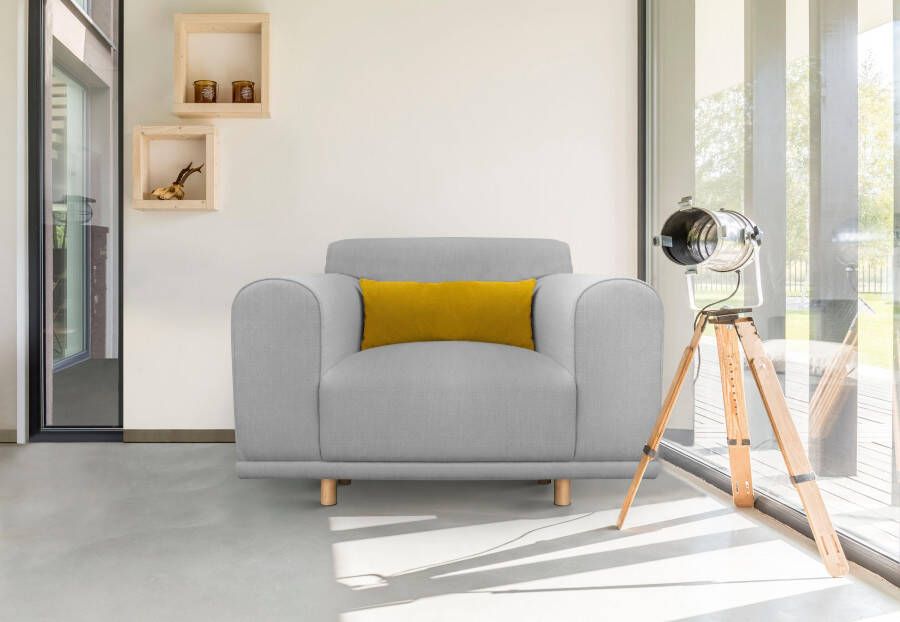Andas Loveseat Maroon stoel in een scandinavisch design met losse kussens (set)