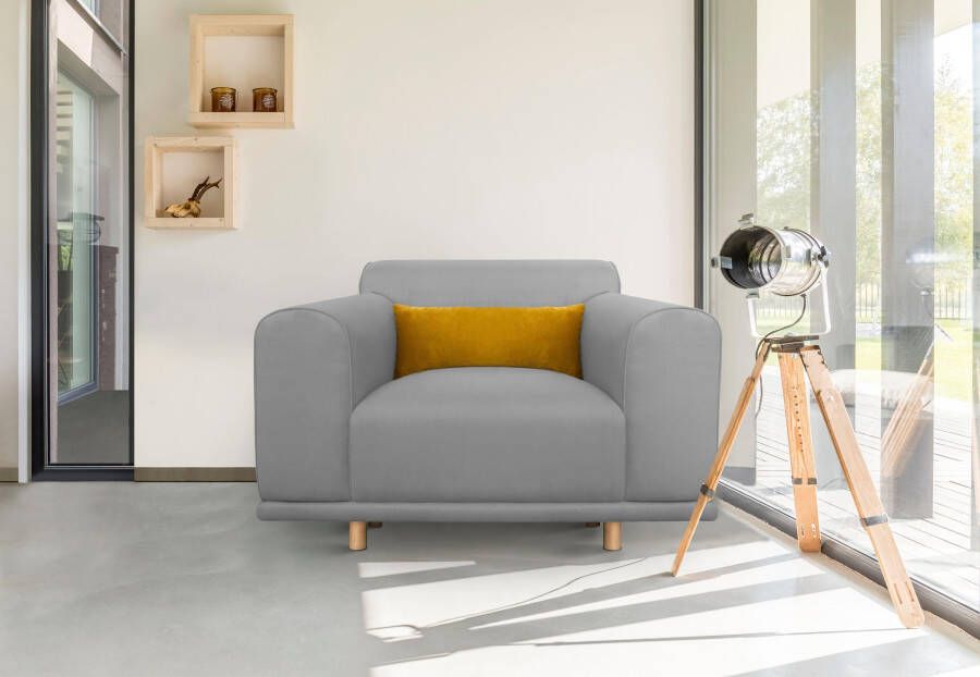 Andas Loveseat Maroon stoel in een scandinavisch design met losse kussens (set)