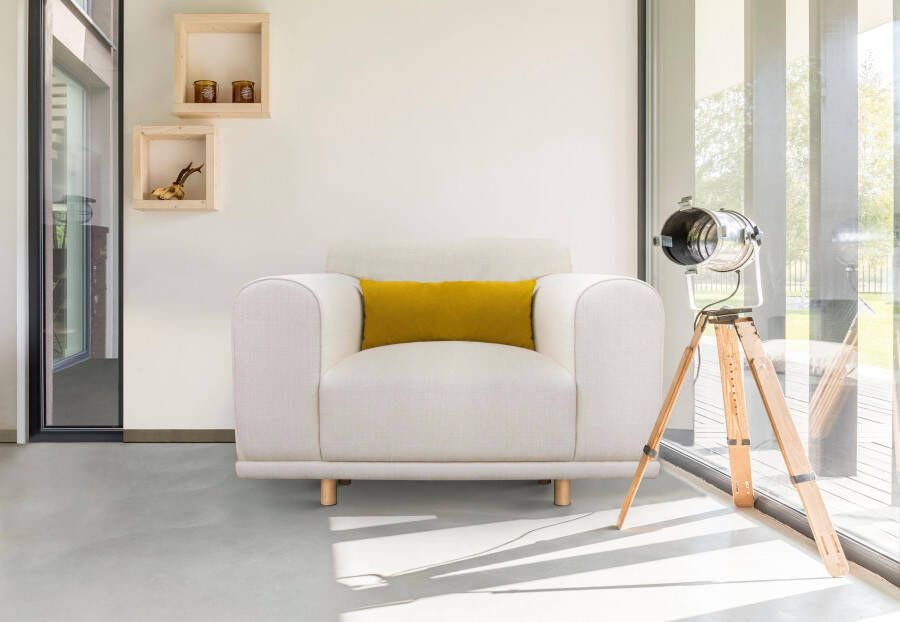 Andas Loveseat Maroon stoel in een scandinavisch design met losse kussens (set)