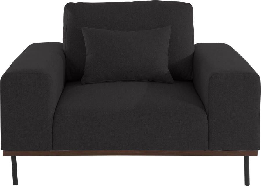 Andas Loveseat MIKAEL gebeitste houten lijst passend bij de serie 'mikael' incl. sierkussen (1 stuk)