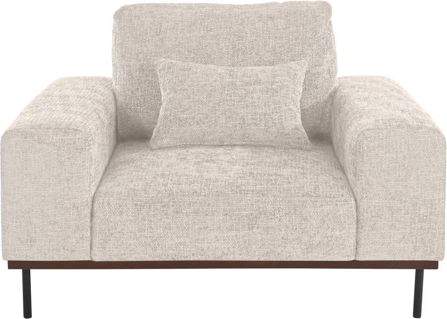 Andas Loveseat MIKAEL gebeitste houten lijst passend bij de serie 'mikael' incl. sierkussen (1 stuk)