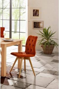 Andas Stoel Rania met poten in eiken of noten. in set van 2 4 of 6 (set)