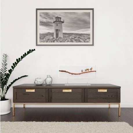 Andas Tv-meubel Commode houtfineer van notenhout Scandinavisch ontwerp