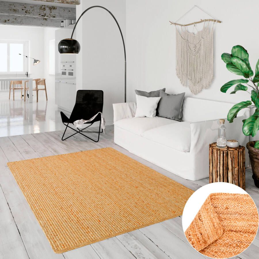 My home Vloerkleed Bjarka gemêleerd 100% jute handgeweven ook als loper en in rond verkrijgbaar