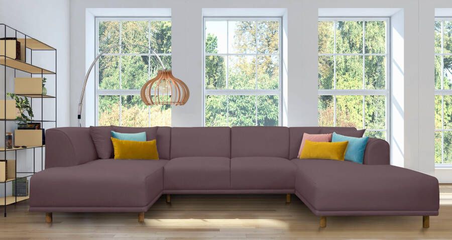 Andas Zithoek Maroon in een scandinavisch design met losse kussens