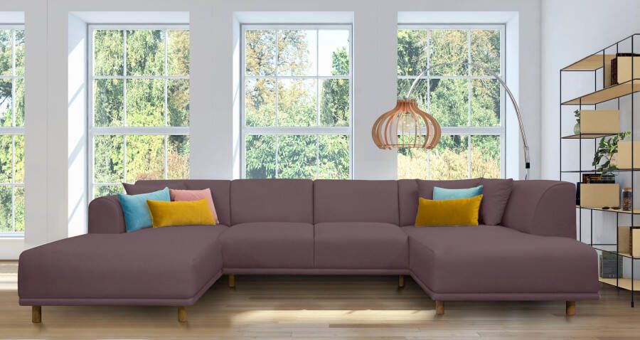 Andas Zithoek Maroon in een scandinavisch design met losse kussens