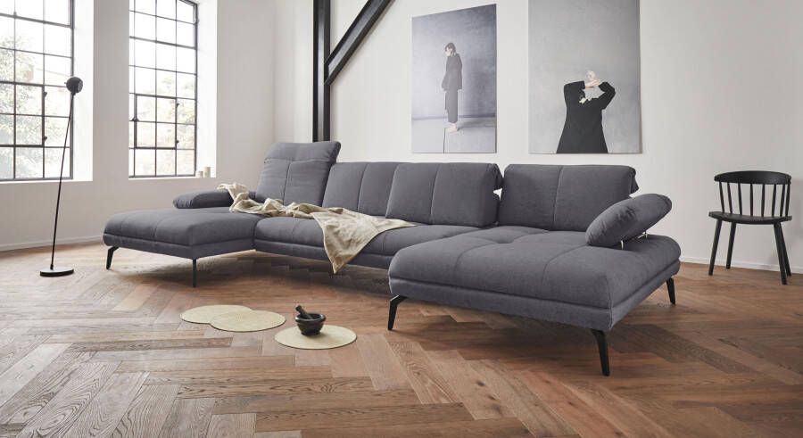 Andas Zithoek Stenlille Multifunctionele Sofa U-vorm incl. verstelbare zitdiepte hoofdbord en armleuning