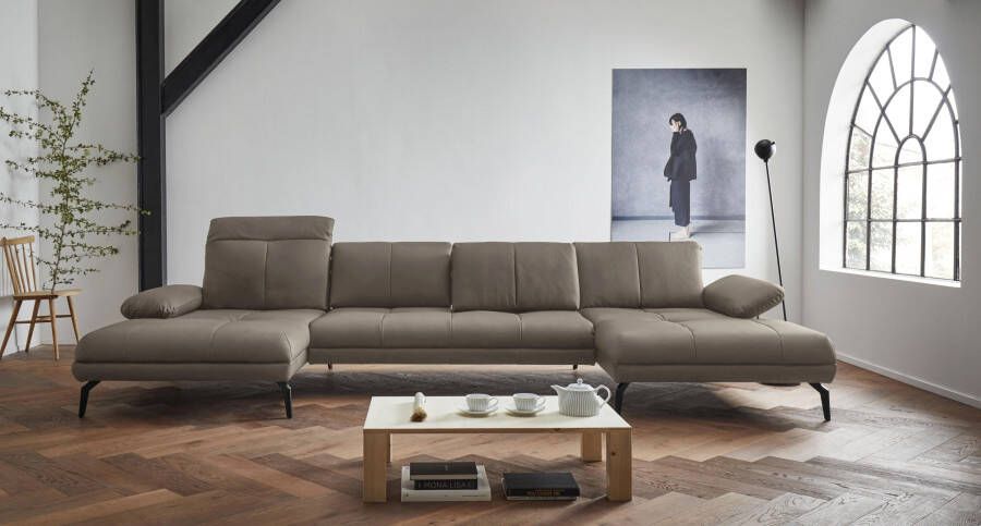 Andas Zithoek Stenlille Multifunctionele Sofa U-vorm incl. verstelbare zitdiepte hoofdbord en armleuning