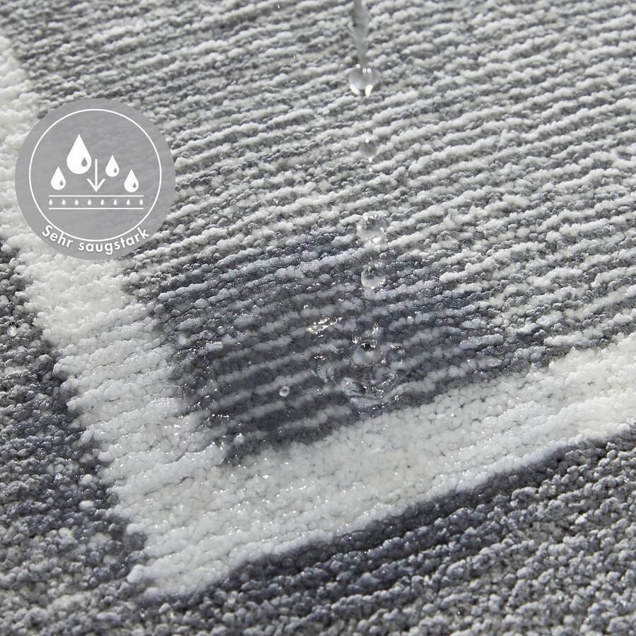 Andiamo Badmat Maui gestreept met bies ook verkrijgbaar als 2-delige set