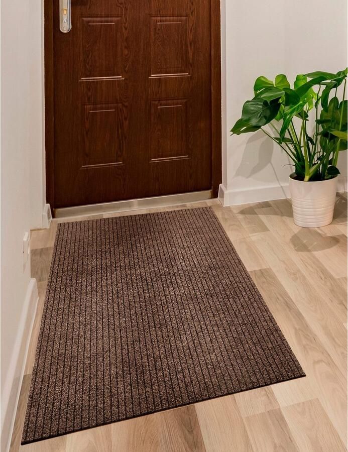 Andiamo Loper Marlo Made in Belgium Vuilafstotende loper gestreept robuust geschikt voor binnen en buiten