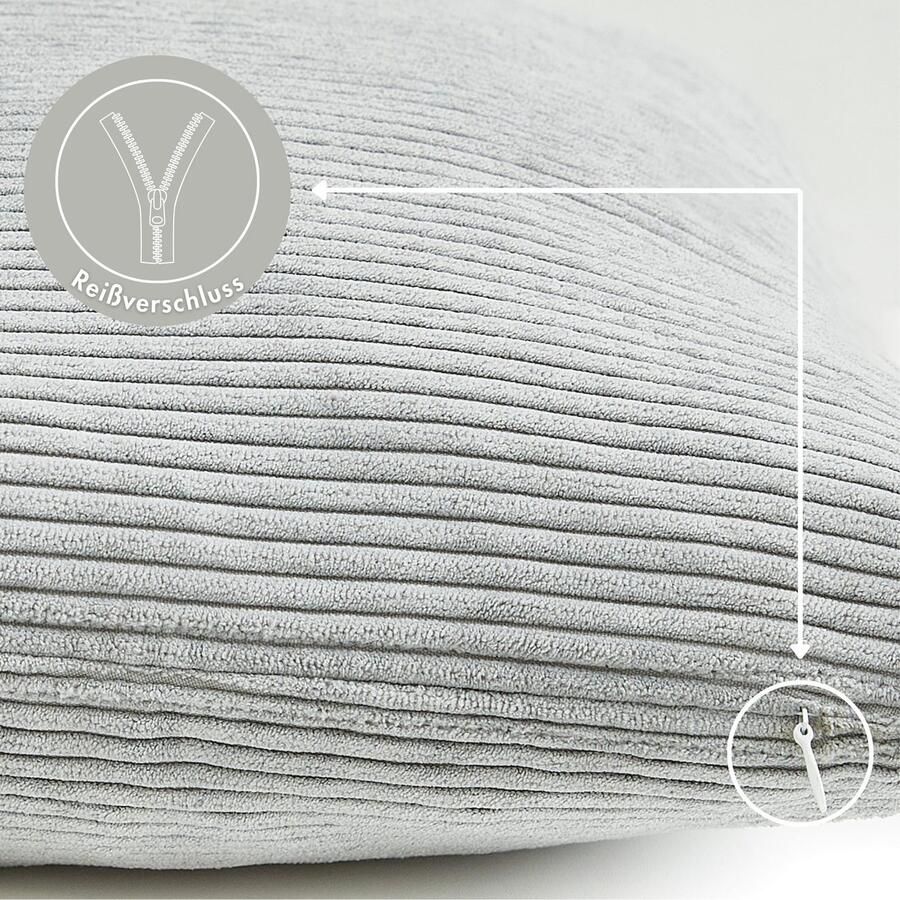 Andiamo Sierkussen Cord kussen Emy kussenhoes met vulling Sierkussens vierkant 40x40 of 30x50 cm ook verkrijgbaar als 4-delige set (1 stuk)