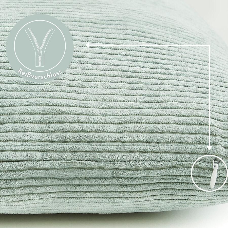 Andiamo Sierkussen Cord kussen Emy kussenhoes met vulling Sierkussens vierkant 40x40 of 30x50 cm ook verkrijgbaar als 4-delige set (1 stuk)