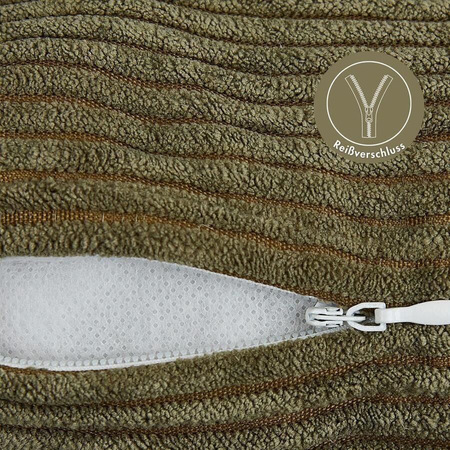 Andiamo Sierkussen Cord kussen Emy kussenhoes met vulling Sierkussens vierkant 40x40 of 30x50 cm ook verkrijgbaar als 4-delige set (1 stuk)