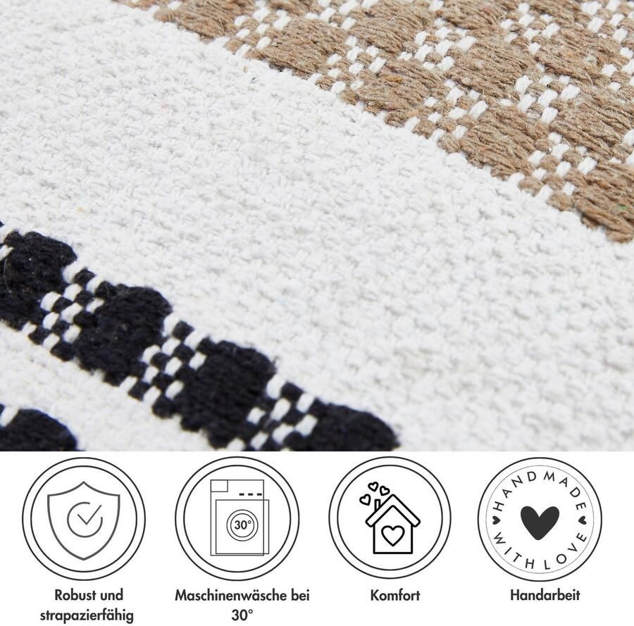 Andiamo Sierkussen Malena Etnisch patroon bankkussen kussenhoes met vulling vierkant 45x45 cm (1 stuk)