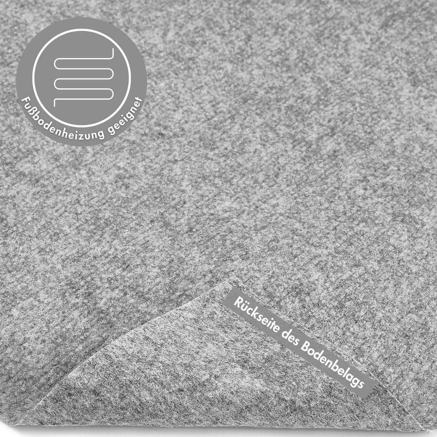 Andiamo Tapijt Milo naaldvilt Made in Belgium Uni kleuren breedte 100 cm of 200 cm woonkamer slijtvast (1 stuk)