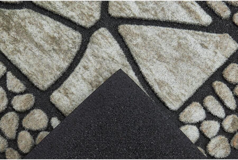 Andiamo Tredemat Outdoor set van 2 Buiten-traptredenmatten steenmotief tuin buitengebied