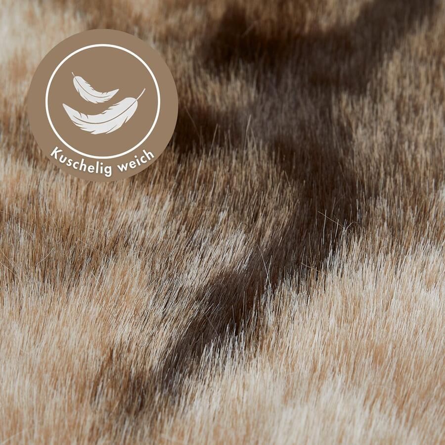 Andiamo Vachtvloerkleed Rendiervacht Rentier-kunstbont zacht & knuffelig woonkamer slaapkamer