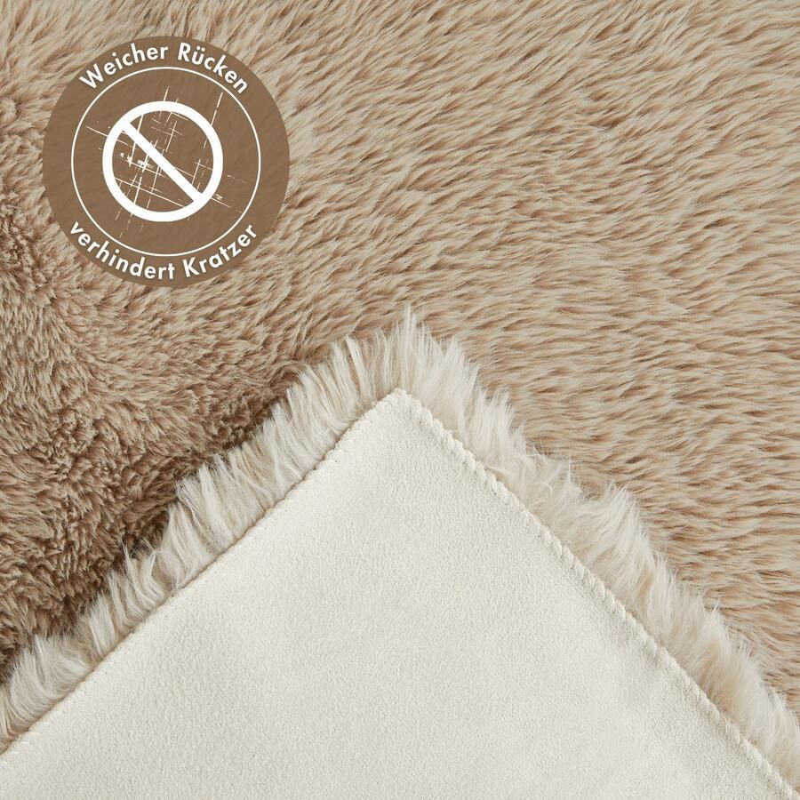 Andiamo Vloerkleed Alpa Uni kleuren microvezel bijzonder zacht & knuffelig slaapkamer