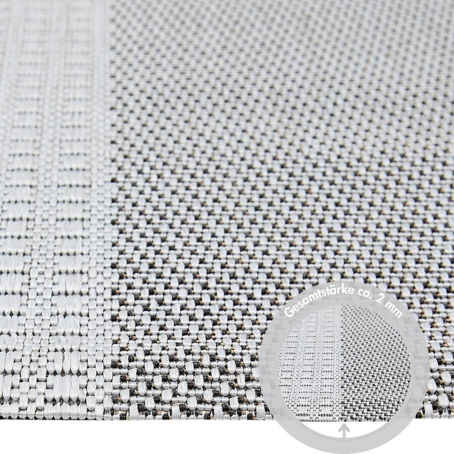 Andiamo Vloerkleed ARIZONA1 Platweefsel geruit motief geschikt voor binnen en buiten woonkamer