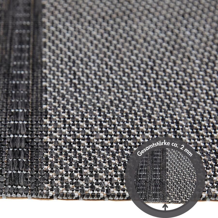 Andiamo Vloerkleed ARIZONA1 Platweefsel geruit motief geschikt voor binnen en buiten woonkamer