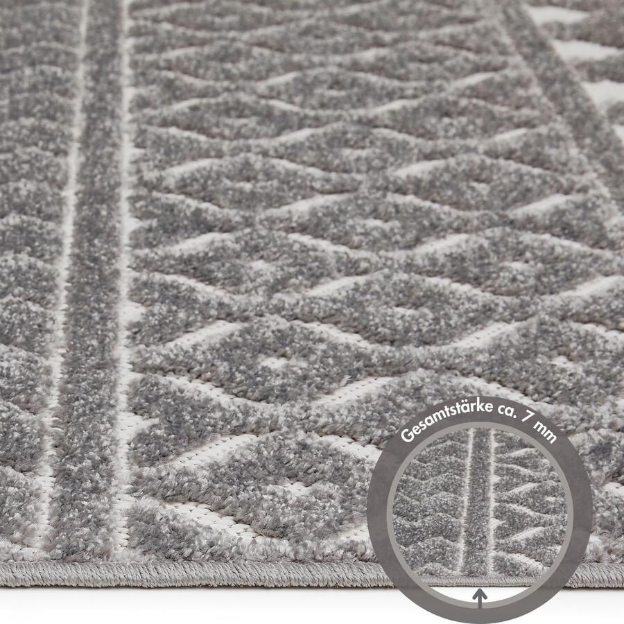 Andiamo Vloerkleed LA ROCHELLE Boho-Scandinavisch stijl hoog-laag effect modern woonkamer