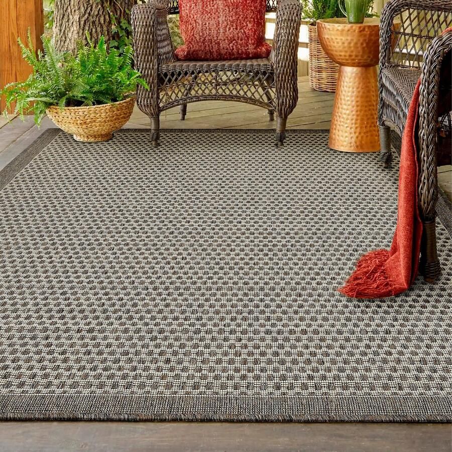 Andiamo Vloerkleed Savannah Platweefsel geschikt voor binnen en buiten woonkamer