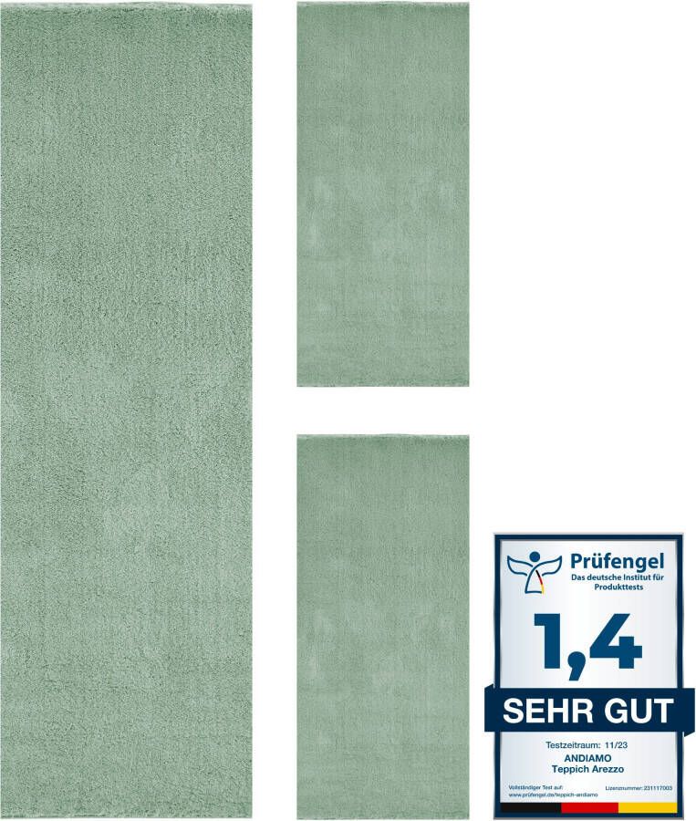 Andiamo Set slaapkamerkleedjes Arezzo Effen kleuren zachte pool wasbaar ideaal voor de woonkamer en slaapkamer