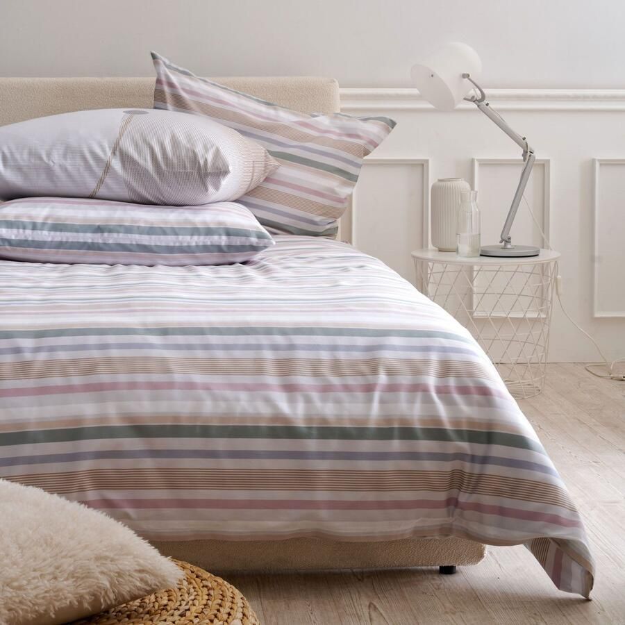 APELT Beddengoed Geo GOTS Streepbeddengoed (2-delig)