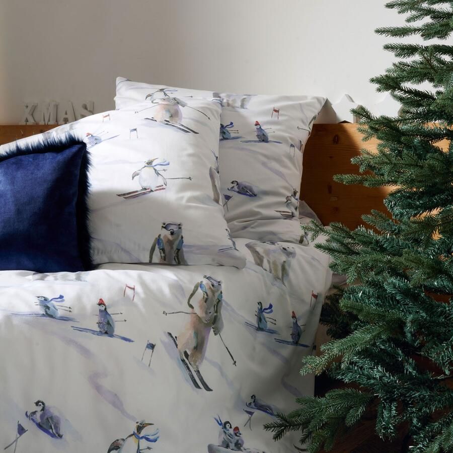 APELT Beddengoed Nils GOTS IJsberen en pinguïns (2-delig)