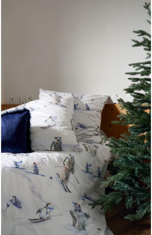 APELT Beddengoed Nils GOTS IJsberen en pinguïns (2-delig)