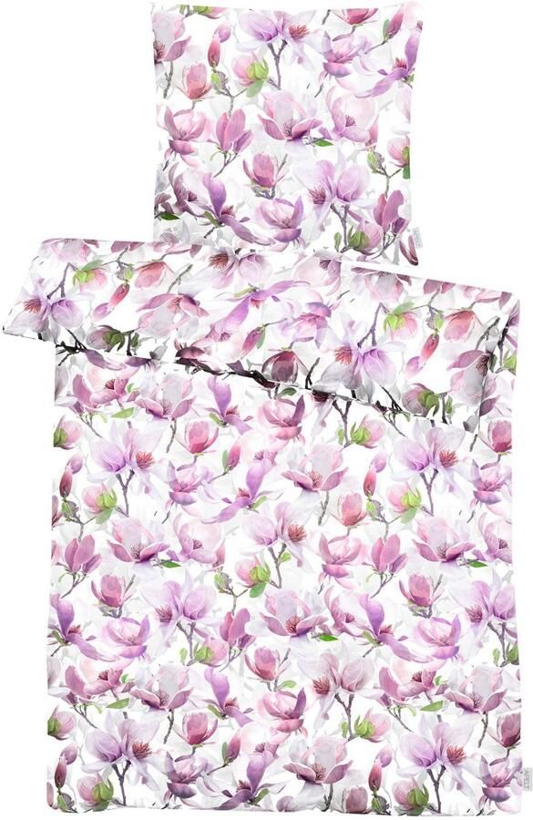 APELT Omkeerbaar beddengoed Dorothy exclusief ontwerp beddengoed met grote magnoliestelen