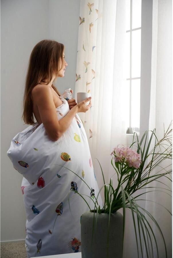 APELT Overtrekset Fidshi cool visdesign haalt de stille oceaan in je slaapkamer (2-delig)