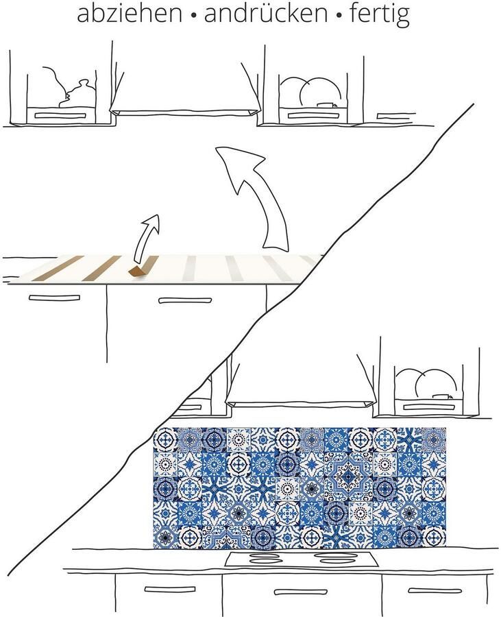 Artland Keukenwand Oliën met kruiden Aluminium spatscherm met plakband gemakkelijke montage