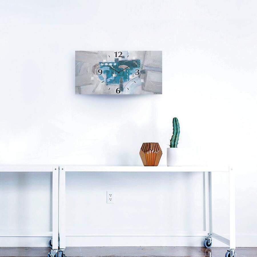 Artland Wandklok Abstracte blauwe rondjes