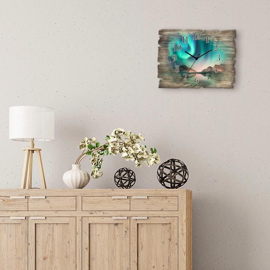 Artland Wandklok Auroraborialis noordelijk Poollicht