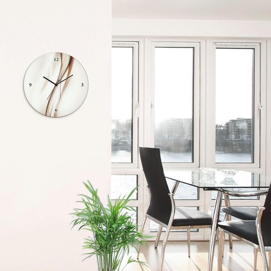 Artland Wandklok Bruin Abstract