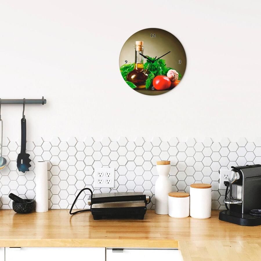 Artland Wandklok Gezonde groente en specerijen
