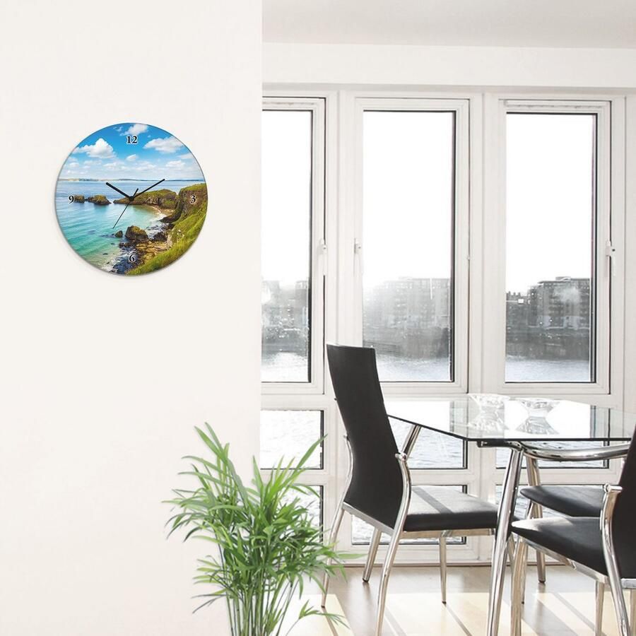Artland Wandklok Glazen klok rond kustweg in Carrick-a-spreek