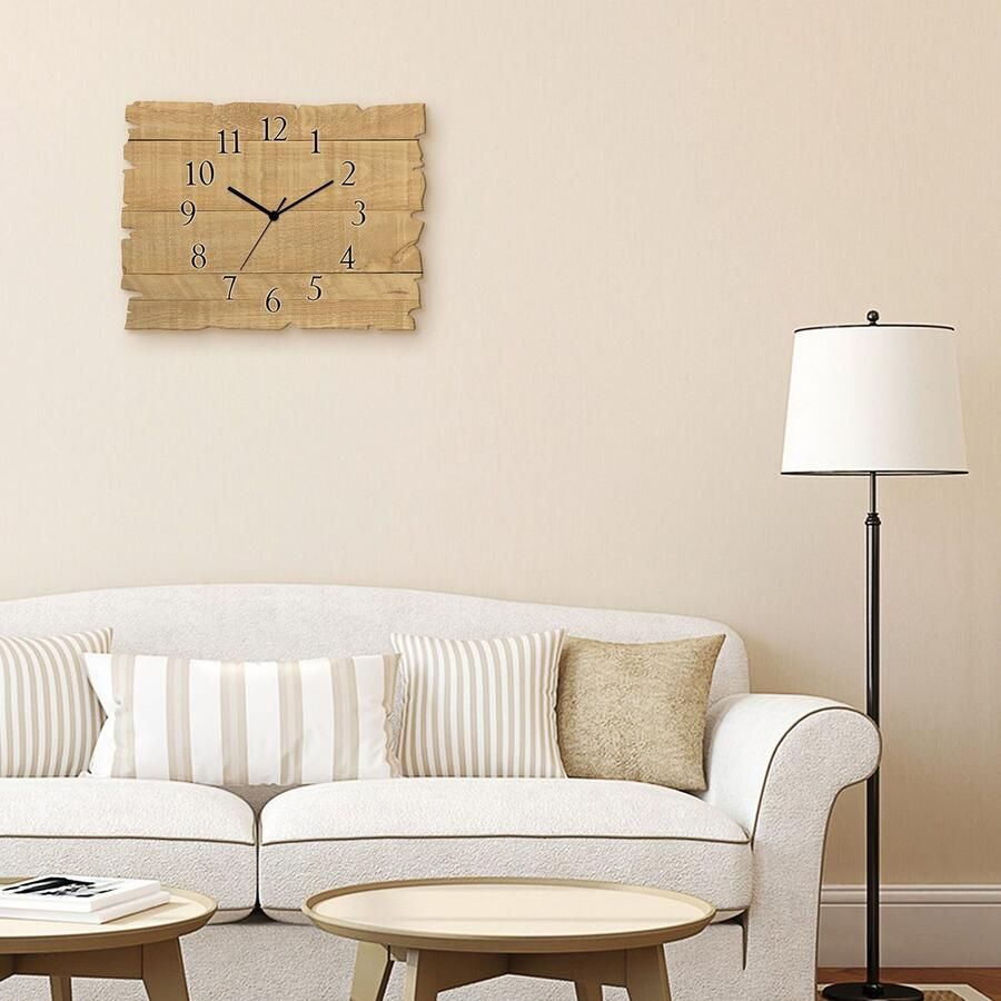 Artland Wandklok Houten klok licht