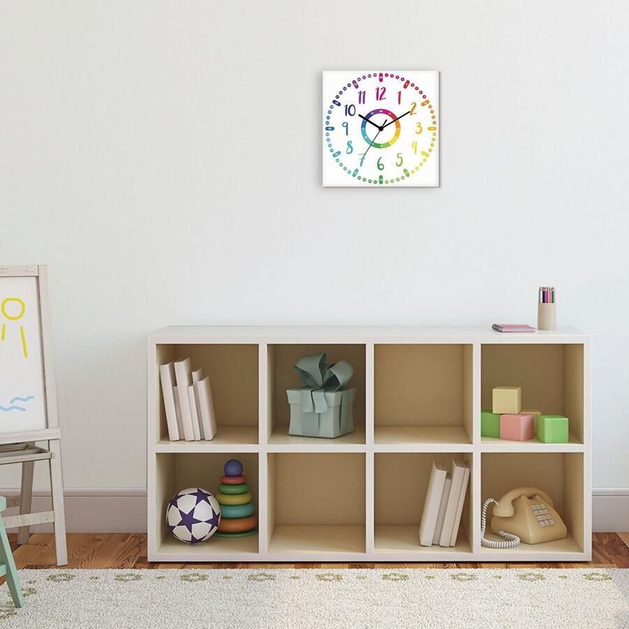 Artland Wandklok Kindereklok kleurrijk