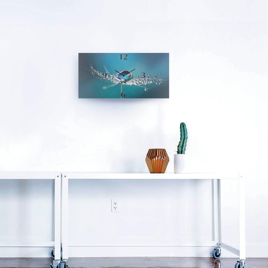 Artland Wandklok Pluizenbol dauwdruppel blauw