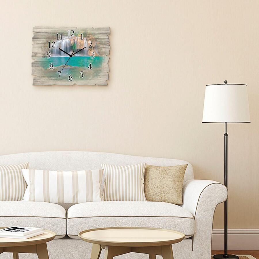 Artland Wandklok Waterval in het bos nationaal park