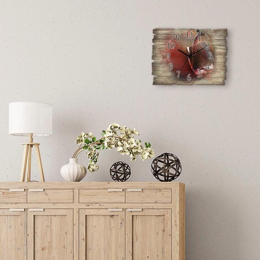 Artland Wandklok Wijn rode wijn