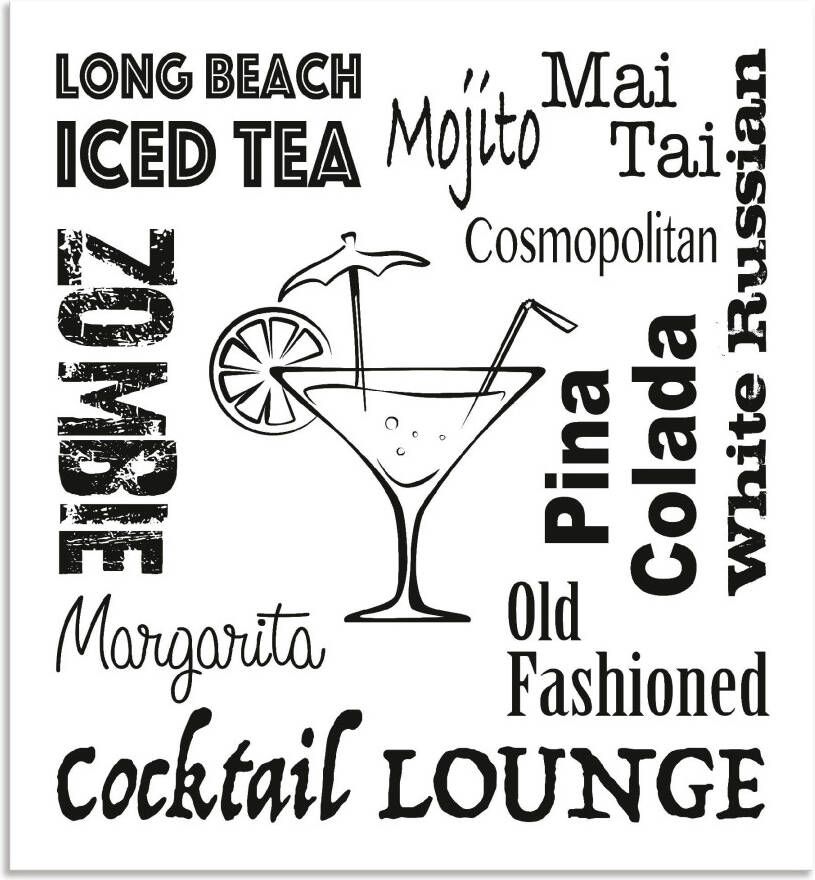Artland Keukenwand Cocktail lounge Aluminium spatscherm met plakband gemakkelijke montage