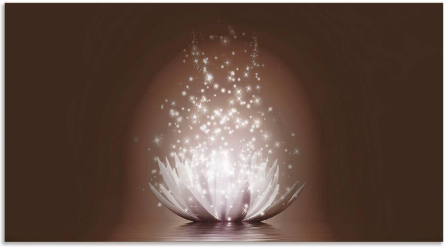 Artland Keukenwand Magie van de lotusbloem Aluminium spatscherm met plakband gemakkelijke montage