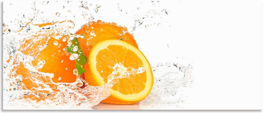 Artland Keukenwand Orange met spatwater Aluminium spatscherm met plakband gemakkelijke montage